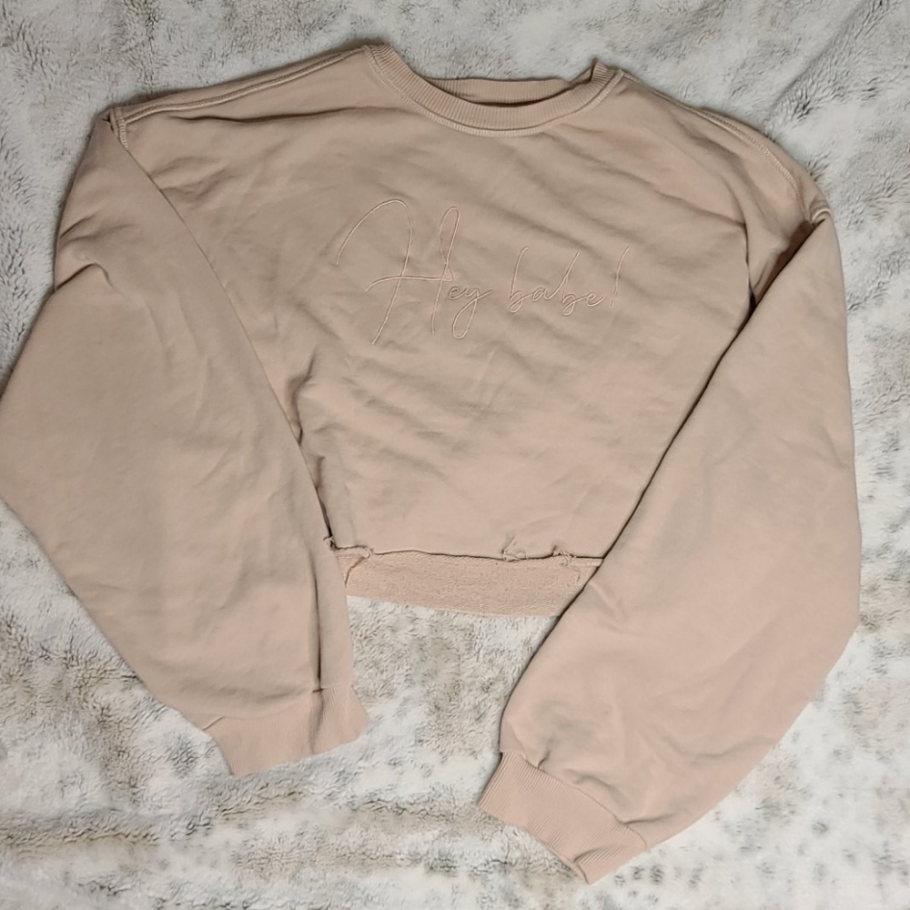 ⭐2 for $10⭐ The Drop Hey Babe Cropped Sweatshirt